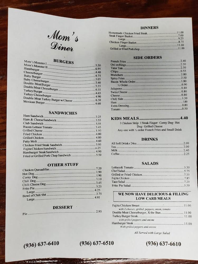 Mom's Diner Menu image 3